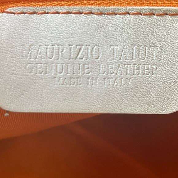 MAURIZIO TAIUTI Leather Floral Hand Painted Hobo Bag Crescent Boho Summer - Picture 10 of 15